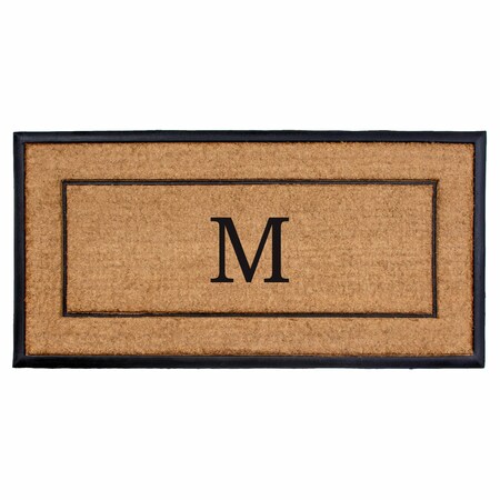 Calloway Mills Monogram Door Mat, Black, Natural, 24 in W x 48 in L 101632448M
